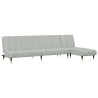Ensemble de canapés 2 pcs gris clair velours 