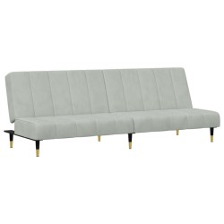 Ensemble de canapés 2 pcs gris clair velours 