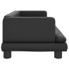 Lit pour chien noir 80x45x30 cm similicuir 