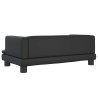 Lit pour chien noir 80x45x30 cm similicuir 