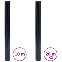 Films pour fenêtre 3 pcs statique dépoli noir PVC 