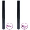 Films pour fenêtre 3 pcs statique dépoli noir PVC 