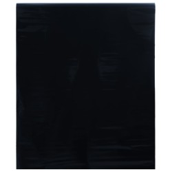 Films pour fenêtre 3 pcs statique dépoli noir PVC 