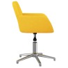 Chaise pivotante de bureau Jaune clair Tissu 