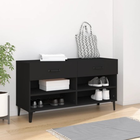 Armoire à chaussures Noir 102x35x55 cm Bois d'ingénierie 