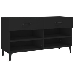 Armoire à chaussures Noir 102x35x55 cm Bois d'ingénierie 