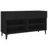 Armoire à chaussures Noir 102x35x55 cm Bois d'ingénierie 