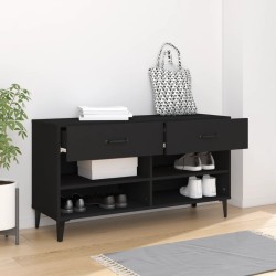 Armoire à chaussures Noir 102x35x55 cm Bois d'ingénierie 