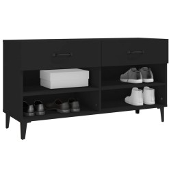 Armoire à chaussures Noir 102x35x55 cm Bois d'ingénierie 