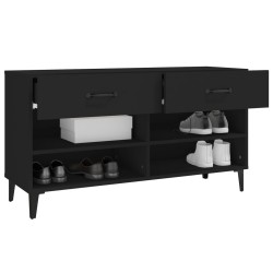 Armoire à chaussures Noir 102x35x55 cm Bois d'ingénierie 
