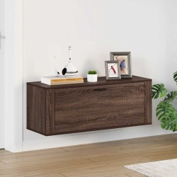 Armoire à chaussures murale Chêne marron 100x35x38 cm 