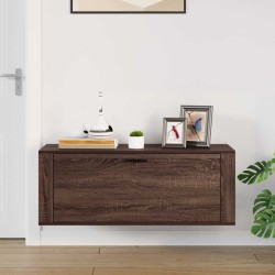 Armoire à chaussures murale Chêne marron 100x35x38 cm 
