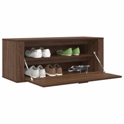 Armoire à chaussures murale Chêne marron 100x35x38 cm 