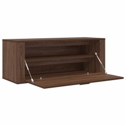 Armoire à chaussures murale Chêne marron 100x35x38 cm 