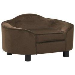 Canapé pour chien Marron 67x47x36 cm Peluche 