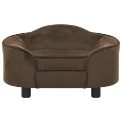 Canapé pour chien Marron 67x47x36 cm Peluche 