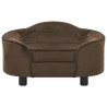 Canapé pour chien Marron 67x47x36 cm Peluche 