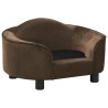 Canapé pour chien Marron 67x47x36 cm Peluche 