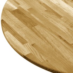 Dessus de table Bois de chêne massif Rond 23 mm 600 mm  