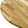Dessus de table Bois de chêne massif Rond 23 mm 600 mm  