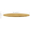 Dessus de table Bois de chêne massif Rond 23 mm 600 mm  