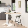 Pieds de table de bar Blanc 2 pièces 60 x (100-101) cm Acier 
