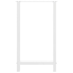 Pieds de table de bar Blanc 2 pièces 60 x (100-101) cm Acier 