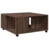 Table basse chêne marron 80x80x40 cm bois d'ingénierie 