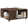 Table basse chêne marron 80x80x40 cm bois d'ingénierie 