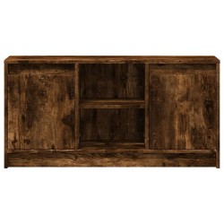 Meuble TV avec LED chêne fumé 100x34x50 cm bois d'ingénierie 