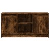 Meuble TV avec LED chêne fumé 100x34x50 cm bois d'ingénierie 
