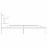Cadre de lit métal sans matelas et tête de lit blanc 107x203 cm 