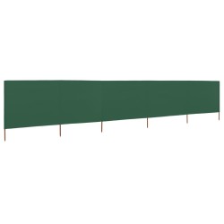 Paravent 5 panneaux Tissu 600 x 160 cm Vert 