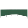 Paravent 5 panneaux Tissu 600 x 160 cm Vert 