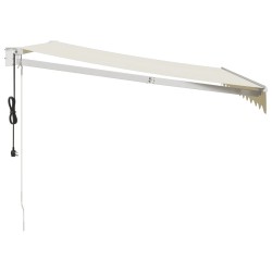 Auvent rétractable automatique crème 3x2,5 m 