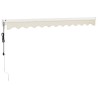 Auvent rétractable automatique crème 3x2,5 m 