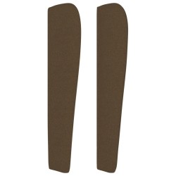 Tête de lit avec oreilles Marron foncé 93x23x118/128 cm Tissu 