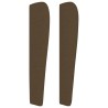 Tête de lit avec oreilles Marron foncé 93x23x118/128 cm Tissu 