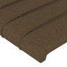 Tête de lit avec oreilles Marron foncé 93x23x118/128 cm Tissu 
