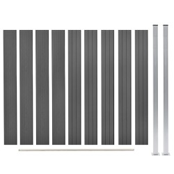 Clôture de jardin WPC 180x187 cm Gris 