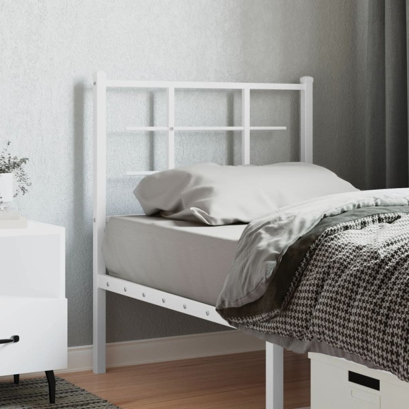 Tête de lit métal blanc 75 cm Tête de lit métal blanc 75 cm