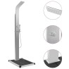 Douche d'extérieur avec receveur de douche WPC Acier inoxydable 