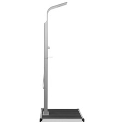 Douche d'extérieur avec receveur de douche WPC Acier inoxydable 