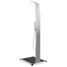 Douche d'extérieur avec receveur de douche WPC Acier inoxydable 