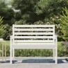 Banc de jardin blanc 109x48x91,5 cm bois massif de pin 