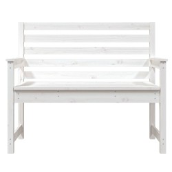 Banc de jardin blanc 109x48x91,5 cm bois massif de pin 