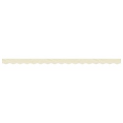 Tissu de remplacement de cantonnière d’auvent rayure crème 4 m 