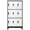 Armoire à casiers Anthracite et blanc 90x45x180 cm Acier 