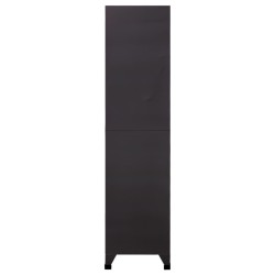 Armoire à casiers Anthracite et blanc 90x45x180 cm Acier 