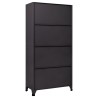 Armoire à casiers Anthracite et blanc 90x45x180 cm Acier 